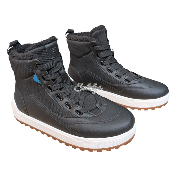 Vessi Alta Womens 6 High Top Asphalt Black White Waterproof DymaTex Sneaker Boot - Picture 4 of 10
